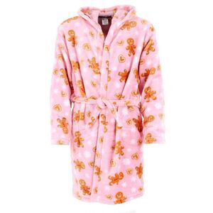 5 More Minutes Girl's Gingerbread Snowflake Plush Robe